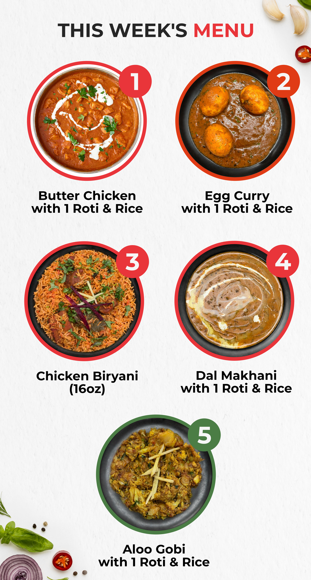 Senior Menu – Mix & Match - 5 Meal Package