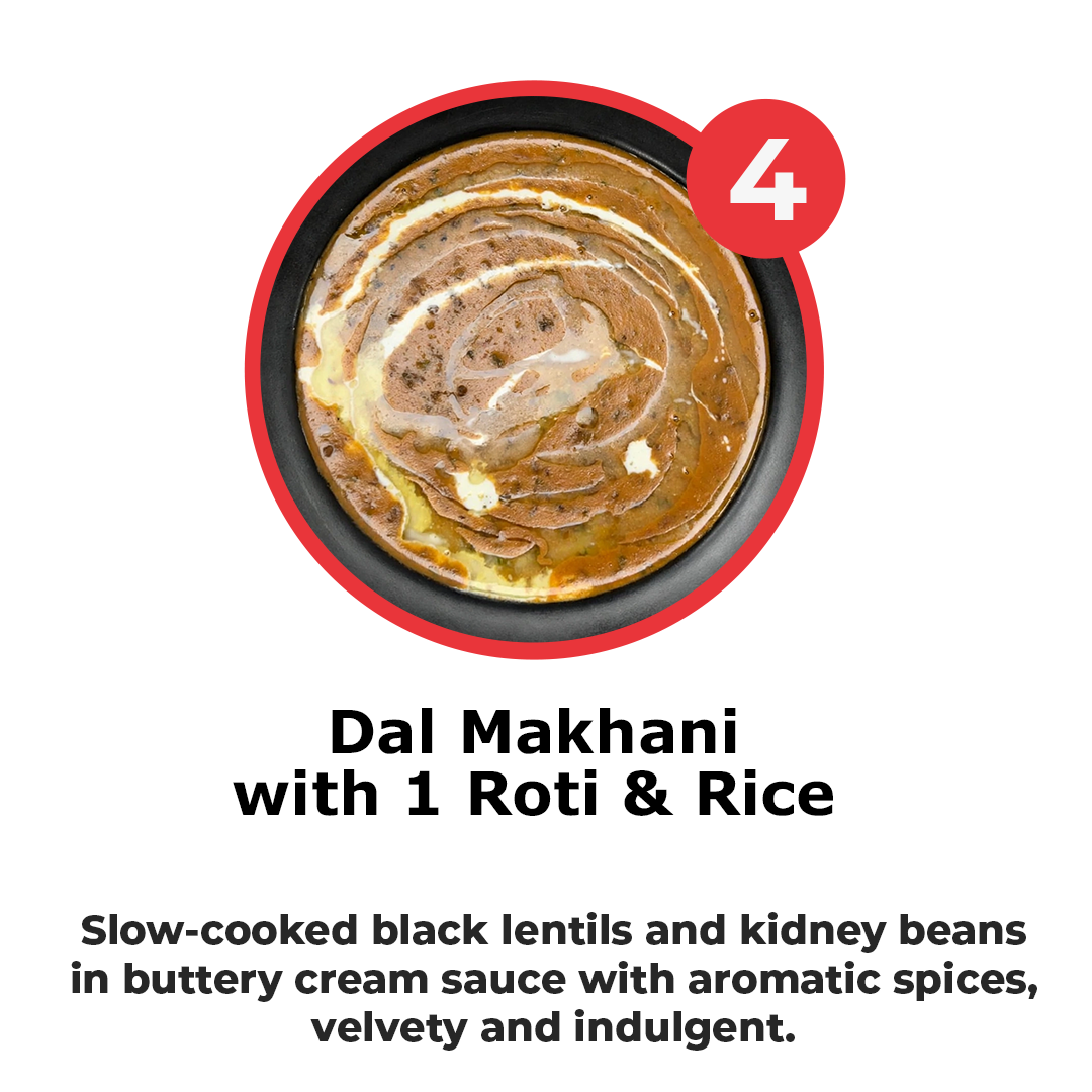 EXCUSIVE 5 + (2 FREE GULAB JAMUN) Meal Plan -Senior Mix & Match Menu