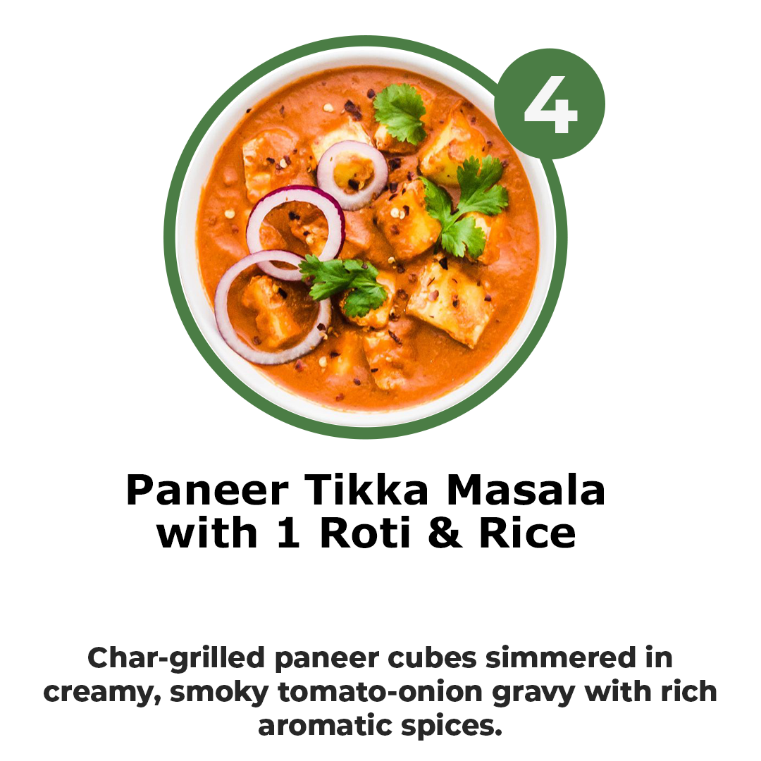 EXCUSIVE 5 + (2 FREE GULAB JAMUN) Meal Plan -Senior Veg  Menu